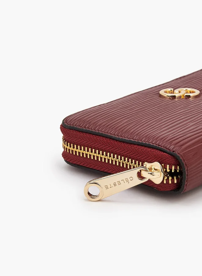 Celeste  Textured Zip Around Wallet for Women | Best Price UAE